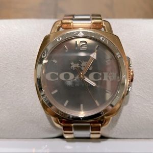 Coach boyfriend style two tone Watch.